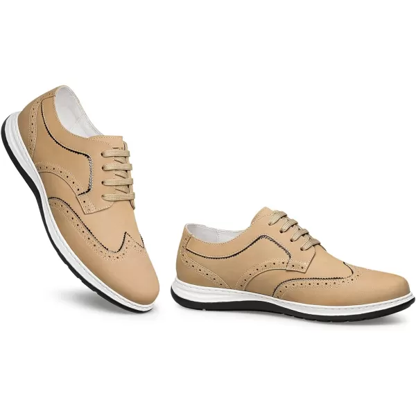 ZRO Mens Sneakers Leather Shoes Style Brogue Wide NonSlip R1223335AutumnBrown