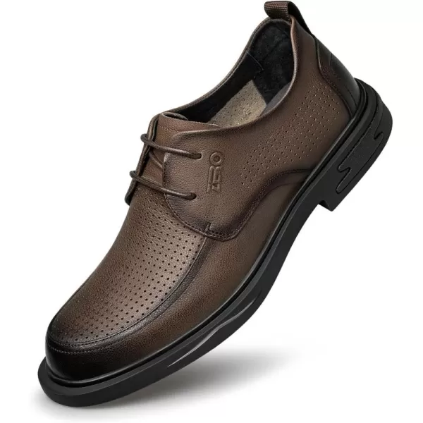 Mens Derby Shoes Good air Permeability Summer Oxford Shoes for Men B23218X23 SummerBrown
