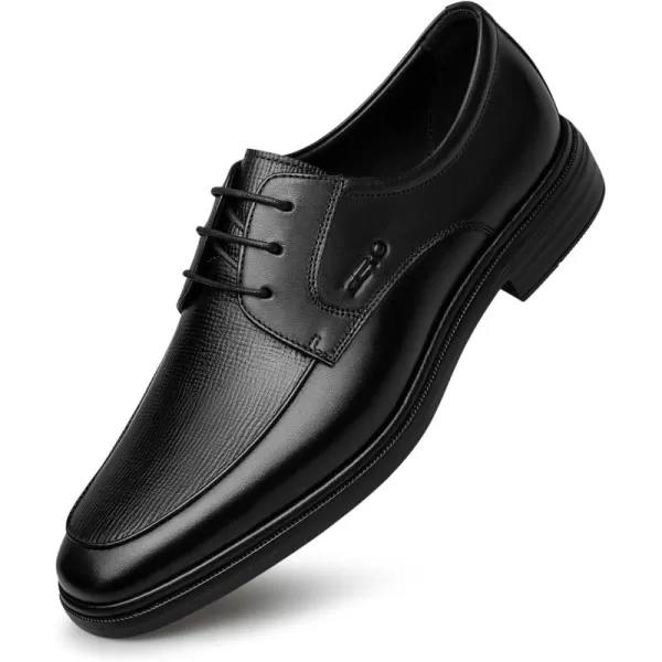 ZRO Mens Derby Formal Shoes laceup Leather Wide Shoes for Men BF1957 24 SpringBlack