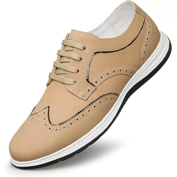 ZRO Mens Sneakers Leather Shoes Style Brogue Wide NonSlip R1223335AutumnBrown