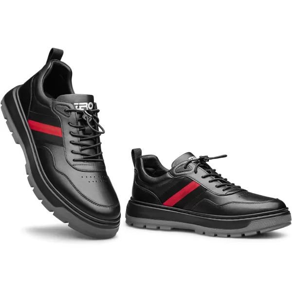 Mens Sneakers  PullOn Laces Convenient Thick Rubber Sole S33556 23 WinterBlack