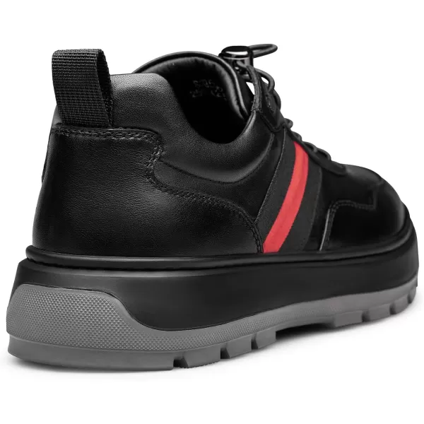 Mens Sneakers  PullOn Laces Convenient Thick Rubber Sole S33556 23 WinterBlack