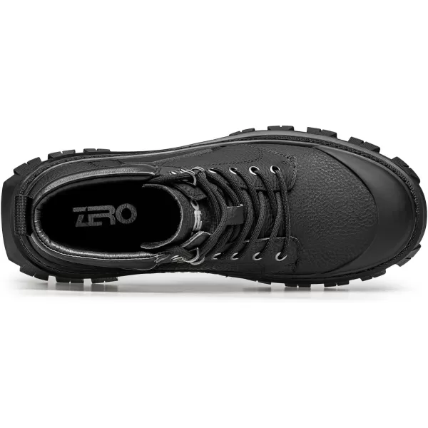 ZRO Mens Fashionable HighTraction Rubber Sole Insulated Boots  Laceup Closure G35736D 23 WinterBlack