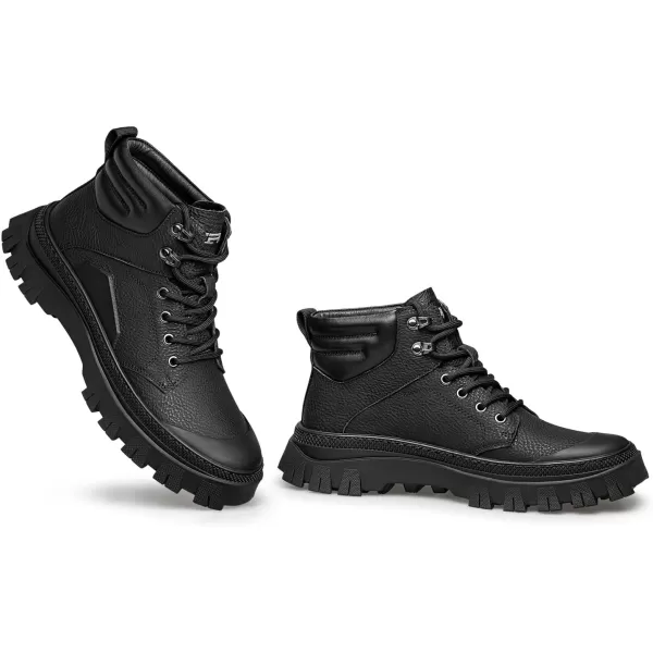 ZRO Mens Fashionable HighTraction Rubber Sole Insulated Boots  Laceup Closure G35736D 23 WinterBlack