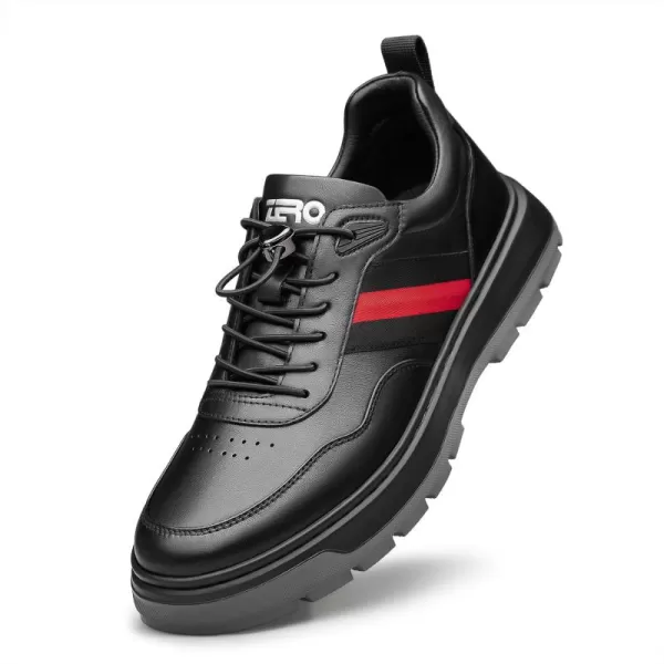 Mens Sneakers  PullOn Laces Convenient Thick Rubber Sole S33556 23 WinterBlack