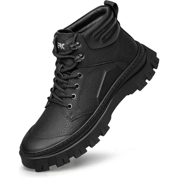 ZRO Mens Fashionable HighTraction Rubber Sole Insulated Boots  Laceup Closure G35736D 23 WinterBlack