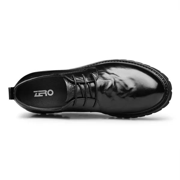 Leather Style Sneakers Thick Sole Athletic Shoes Genuine Leather Fashionable Casual B1223678AutumnBlack