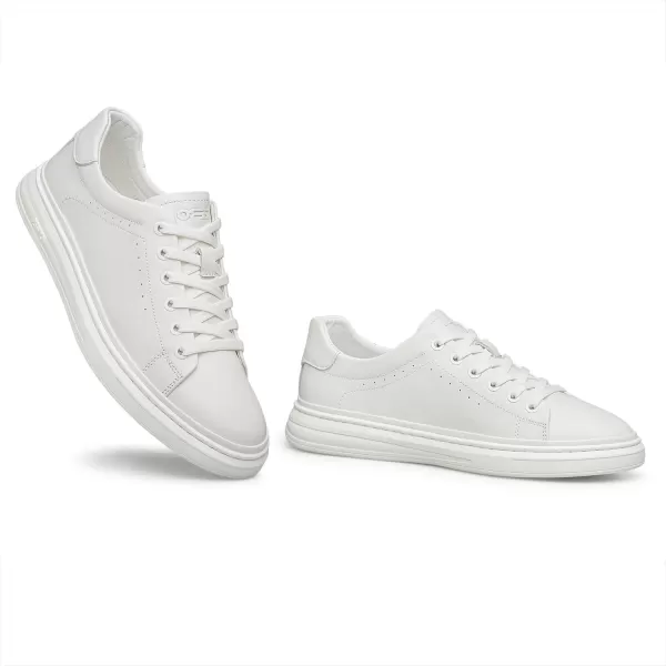 Mens fashion sneakers simple Casual leather shoes for men S13091 23 SpringWhite