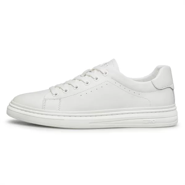 Mens fashion sneakers simple Casual leather shoes for men S13091 23 SpringWhite