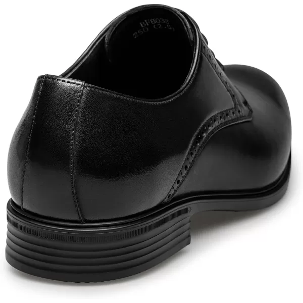 ZRO Mens Dress Shoes Slip On Oxford Shoes Formal Casual Business Wedding Work Classic Laceups Cowhide Genuine LeatherBlack
