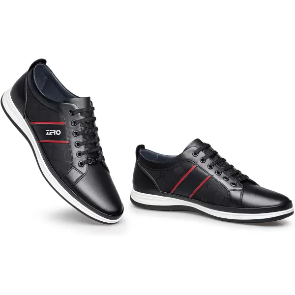 ZRO Mens Plain Toe Casual Fashion SneakersBlack