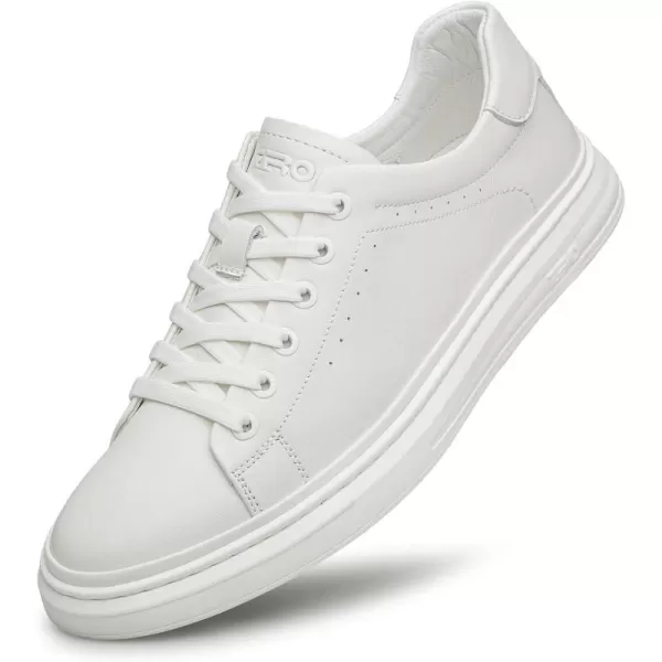 Mens fashion sneakers simple Casual leather shoes for men S13091 23 SpringWhite