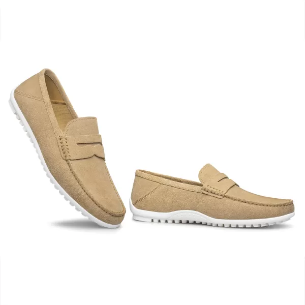Mens Loafers Thick Sole Easy to Put on and take Off Laser Shoes NF1925 24 SpringBrown