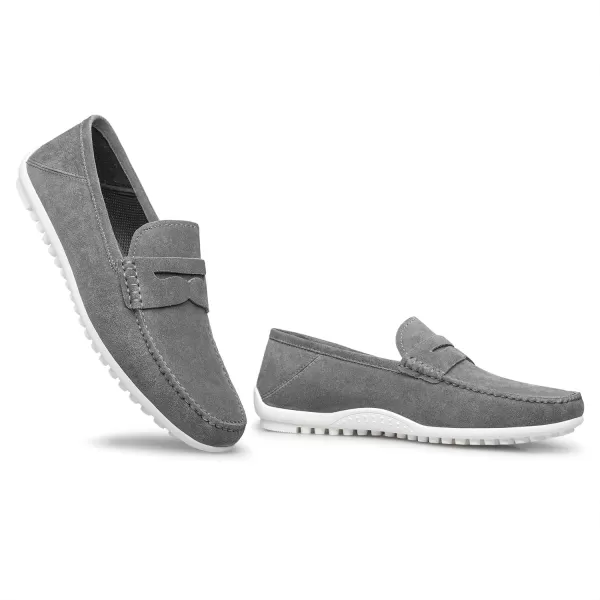 Mens Loafers Thick Sole Easy to Put on and take Off Laser Shoes NF1925 24 SpringGrey