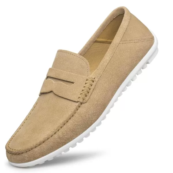 Mens Loafers Thick Sole Easy to Put on and take Off Laser Shoes NF1925 24 SpringBrown