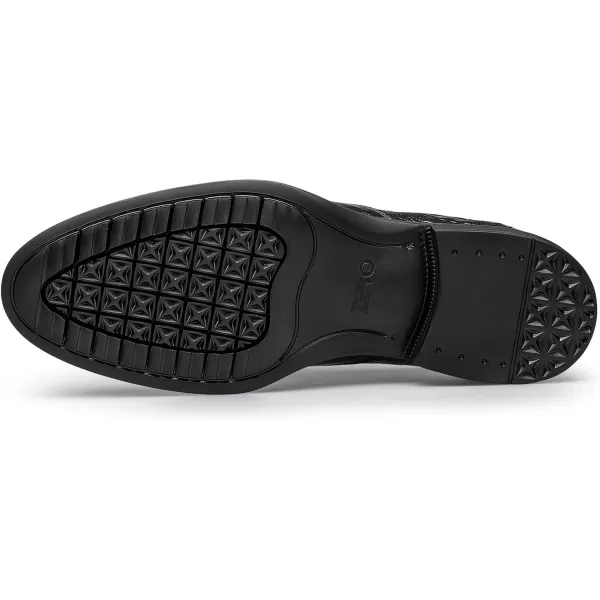Mens Brogue Dress Shoes Leather Black Oxford Tuxedo Shoes for Men 22 ModelBlack