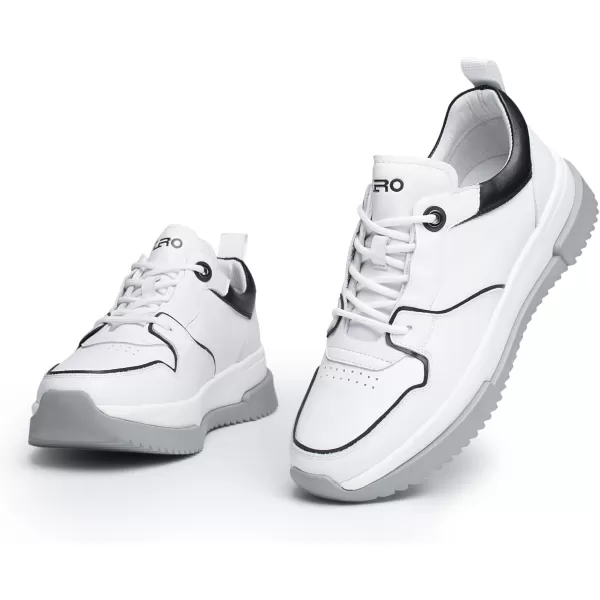 Mens Sneakers Thick Soles Athletic Shoes That Increase Your Height by 5cm 22 AutumnWhite