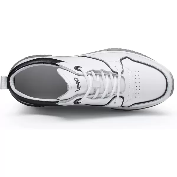 Mens Sneakers Thick Soles Athletic Shoes That Increase Your Height by 5cm 22 AutumnWhite