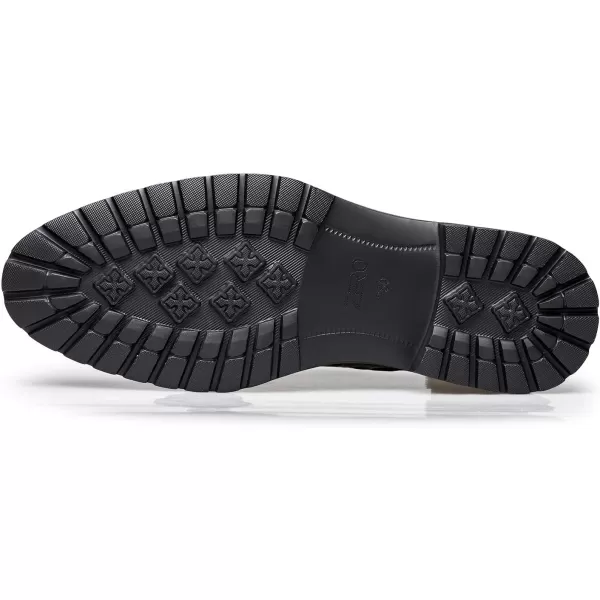 ZRO Mens A579 Crocodile Print Oxfords ShoesBlack