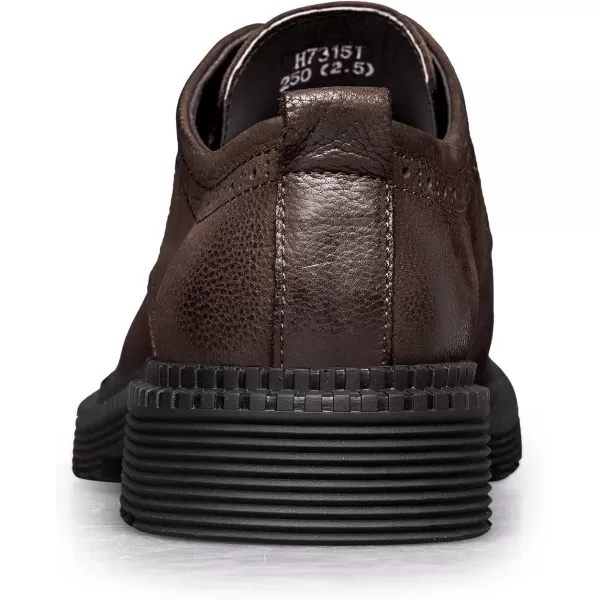 ZRO Mens H151 Slip Resistant Casual Business OxfordsBrown
