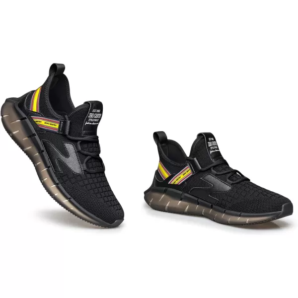 ZRO Mens Walking Mesh Lightweight Breathable Fashion SneakersBlack