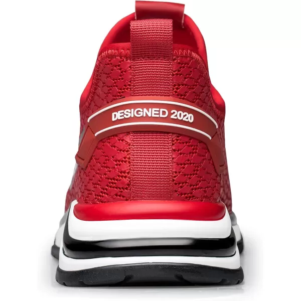 ZRO Mens Walking Stylish Mesh Fashion SneakersRed