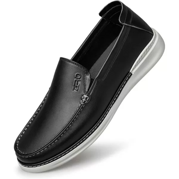 Mens Loafers ampamp Slipons Simple Design Leather Driving Shoes for Men R1312523 SpringBlack