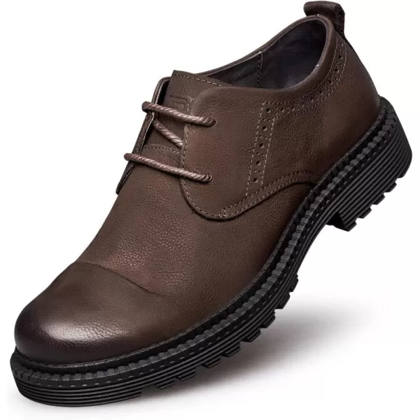 ZRO Mens H151 Slip Resistant Casual Business OxfordsBrown