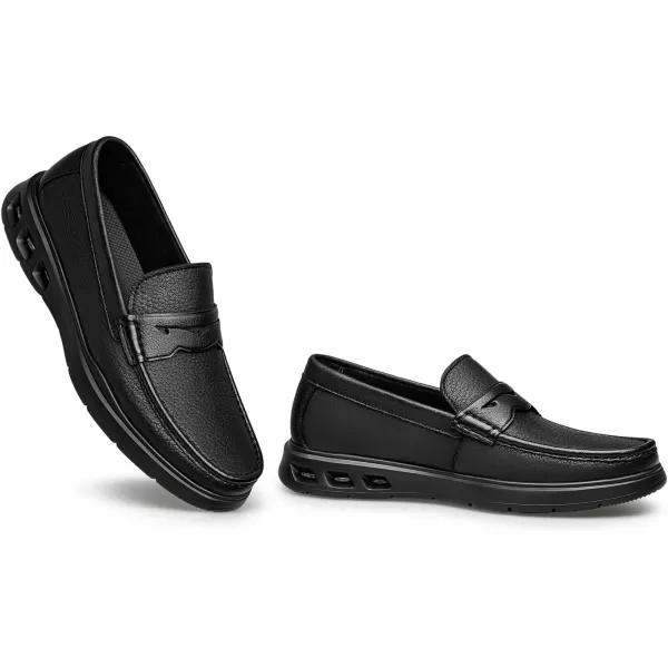 Loafer Mens Genuine Leather Soft Casual Wide XDF1859 24 SpringBlack