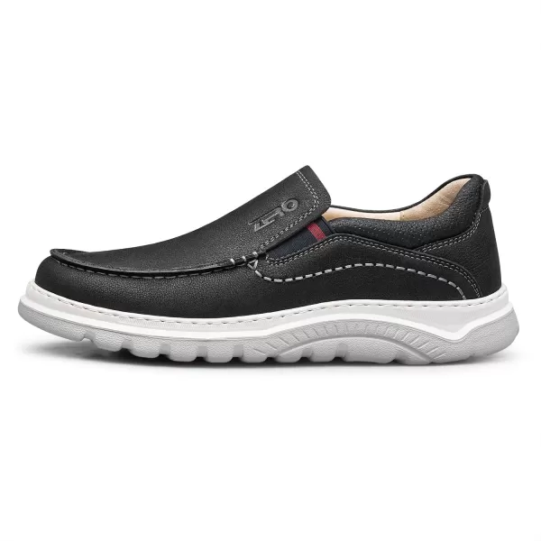 Mens Loafers ampamp Slipons Anti Slip Raised Sole Leather Shoes for Men R13173T23 SpringBlack