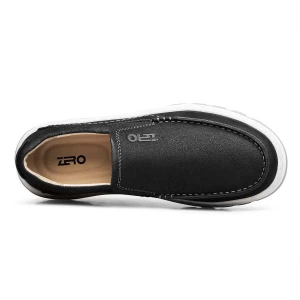 Mens Loafers ampamp Slipons Anti Slip Raised Sole Leather Shoes for Men R13173T23 SpringBlack
