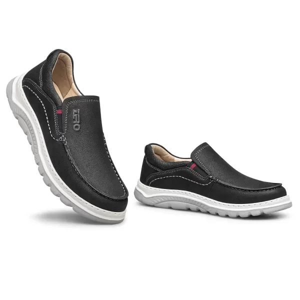 Mens Loafers ampamp Slipons Anti Slip Raised Sole Leather Shoes for Men R13173T23 SpringBlack