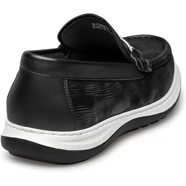 Mens Loafers ampamp Slipons Genuine Leather Soft with horesbit Wide Width R1307923 SpringBlack
