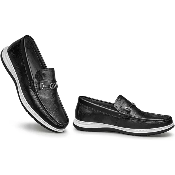 Mens Loafers ampamp Slipons Genuine Leather Soft with horesbit Wide Width R1307923 SpringBlack
