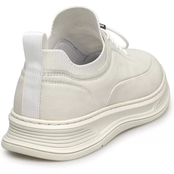 Mens Sneakers  Genuine Leather Walking Shoes R33580 23 WinterWhite