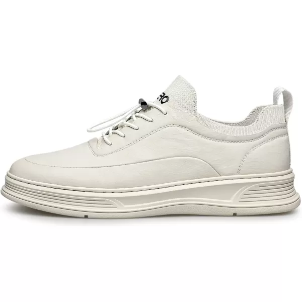 Mens Sneakers  Genuine Leather Walking Shoes R33580 23 WinterWhite