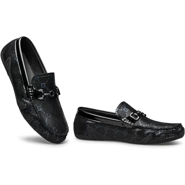 Mens loafers ampamp slipons Horsebit Crocodile grain genuine leather N1317823 SpringBlue