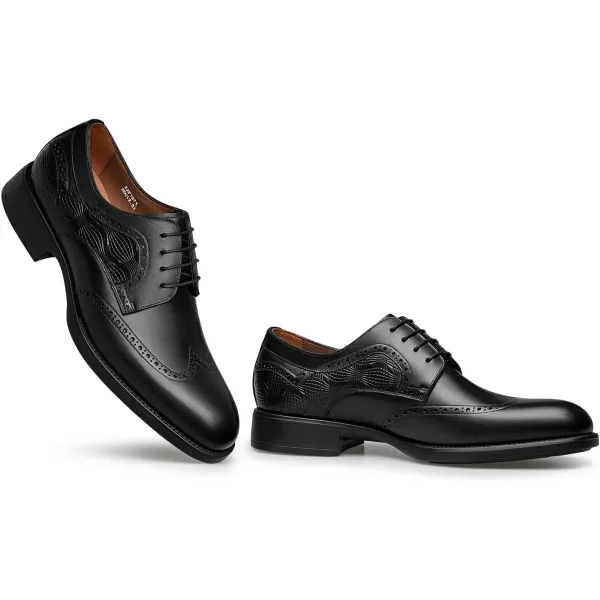 ZRO Mens Derby Dress Shoes Fashion Design Plain Toe XAF1871 24 SpringBlack
