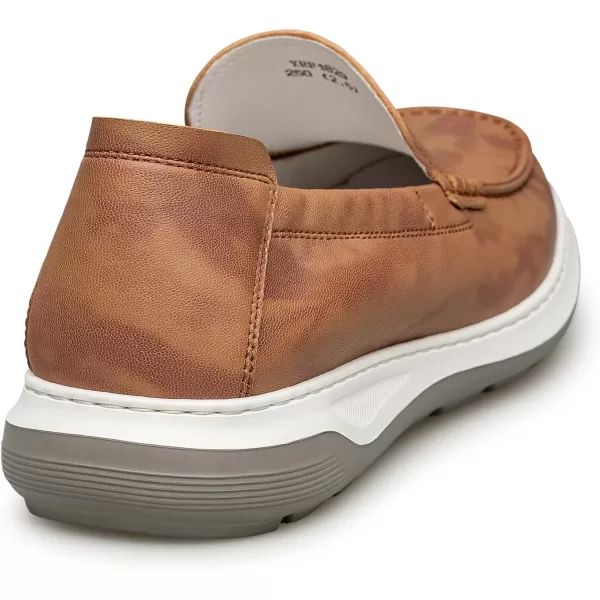 ZRO Mens Loafers ampamp Slipons Driving Wide Width Leather Shoes for Men XRF1829 24 SpringBrown