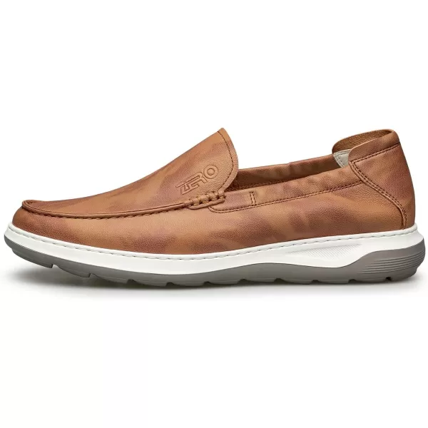ZRO Mens Loafers ampamp Slipons Driving Wide Width Leather Shoes for Men XRF1829 24 SpringBrown