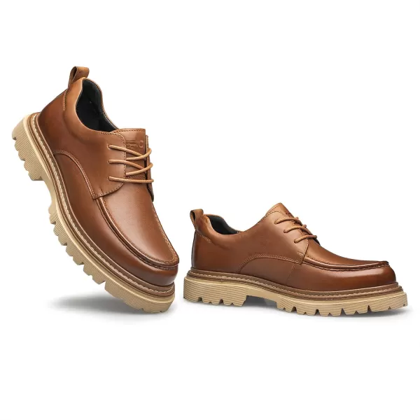 ZRO Mens dress sneakers Platform leather casual shoes for men G33601 23 WinterBrown