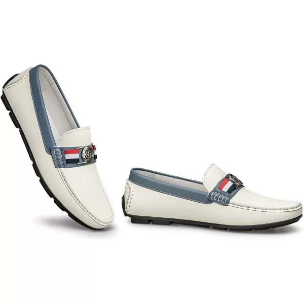 ZRO Mens loafers ampamp slipons casual wide width with Horsebit N1315223 SpringWhite