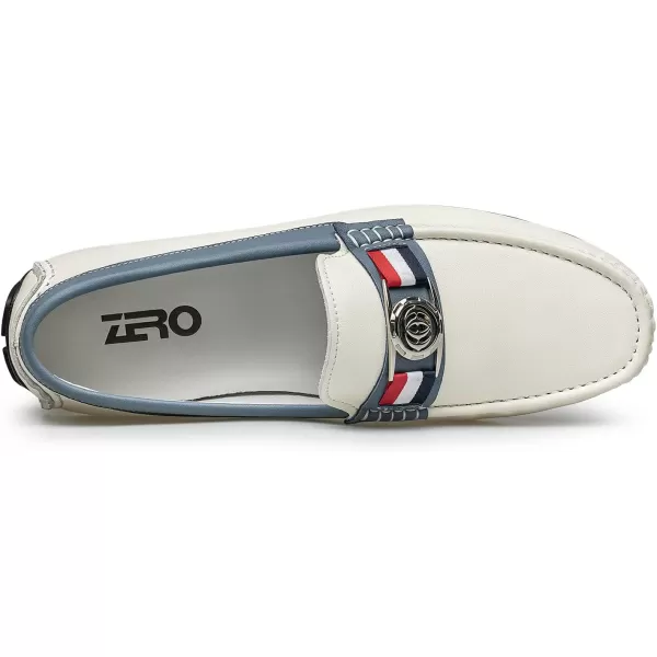 ZRO Mens loafers ampamp slipons casual wide width with Horsebit N1315223 SpringWhite