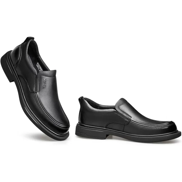 ZRO Slipon Mens Leather Shoes Vamp Loafer U tip B1223688T AutumnBlack