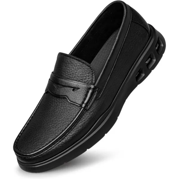 Loafer Mens Genuine Leather Soft Casual Wide XDF1859 24 SpringBlack
