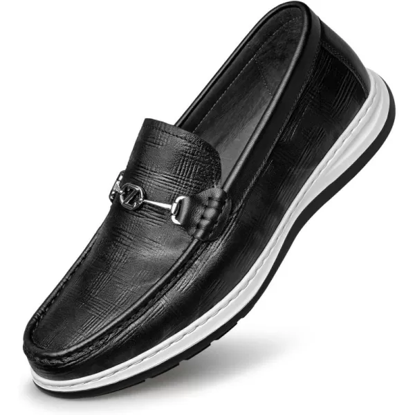 Mens Loafers ampamp Slipons Genuine Leather Soft with horesbit Wide Width R1307923 SpringBlack