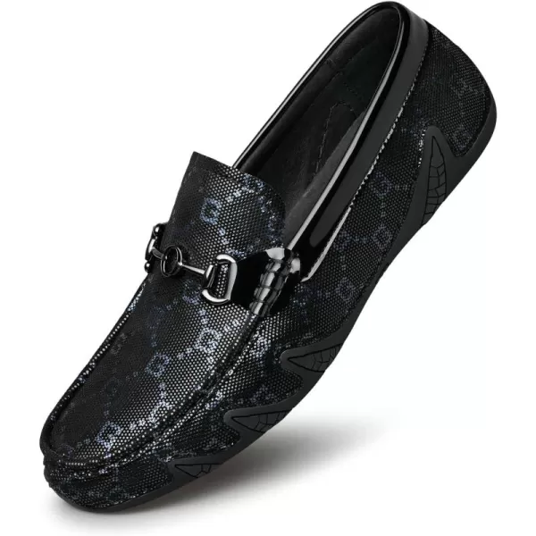 Mens loafers ampamp slipons Horsebit Crocodile grain genuine leather N1317823 SpringBlue