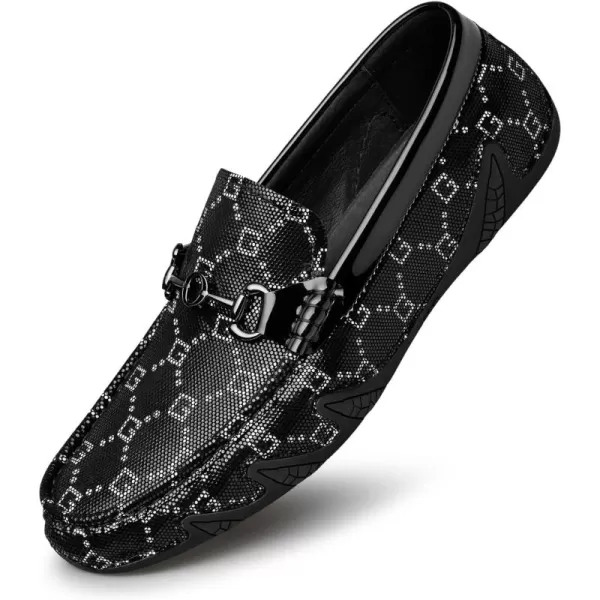 Mens loafers ampamp slipons Horsebit Crocodile grain genuine leather N1317823 SpringWhite