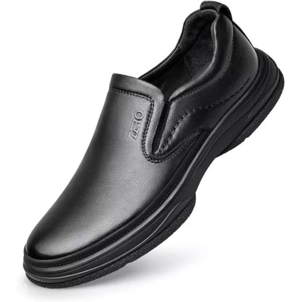 ZRO Mens D811 Plain Toe Dress LoaferBlack