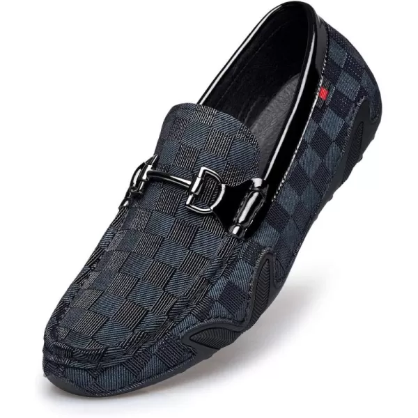 ZRO Mens Loafers Premium Genuine Leather Casual Driving Shoes Fashion Slip On Flats Boat ShoesBlue